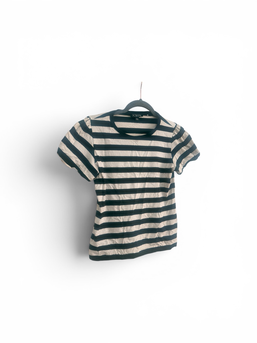J. Crew Striped Short Sleeve Tee In Black & White